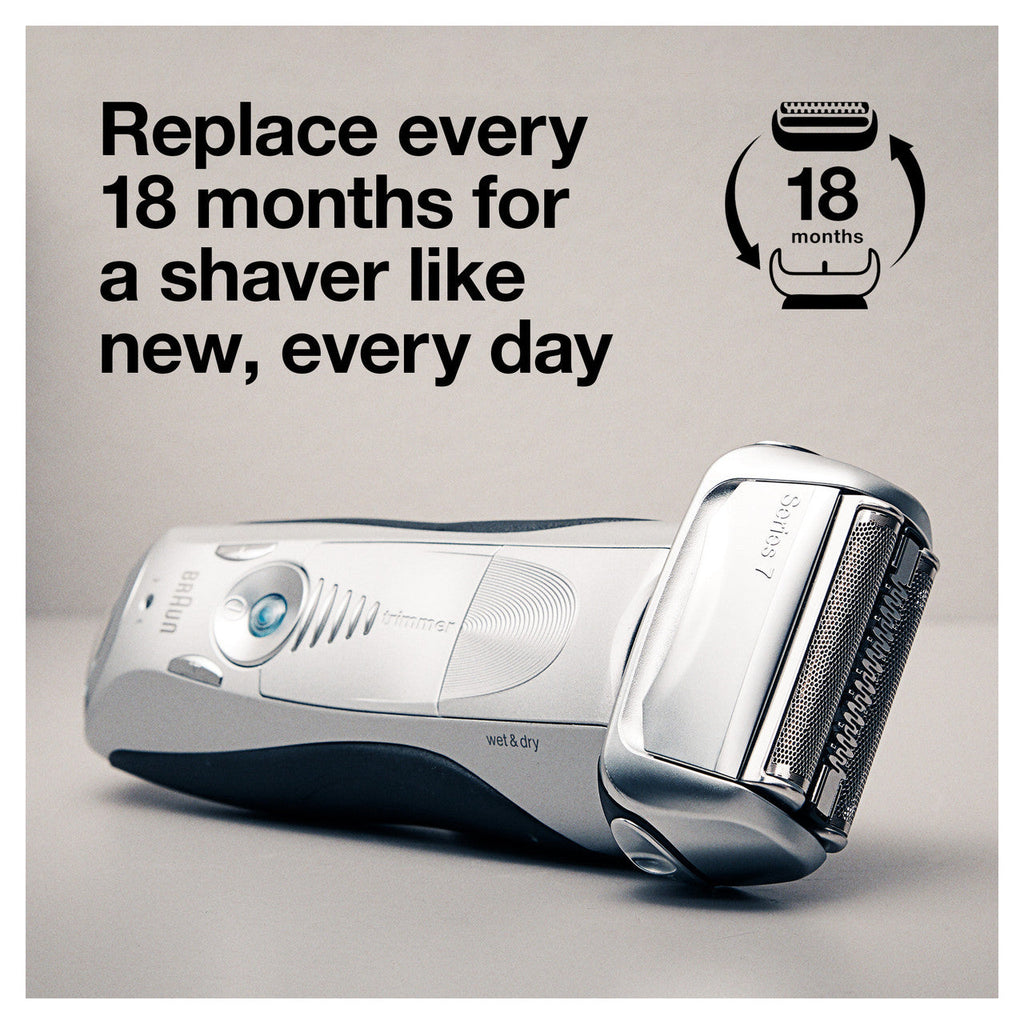 Braun Electric Shaver Head Replacement Part 70s Silver Compatible with Legacy Series 7 Electric Razors for Men