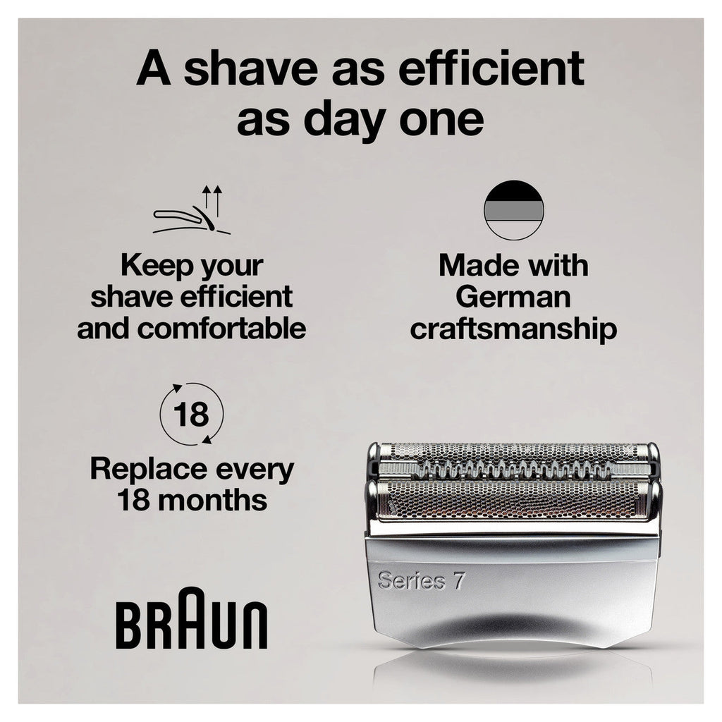 Braun Electric Shaver Head Replacement Part 70s Silver Compatible with Legacy Series 7 Electric Razors for Men