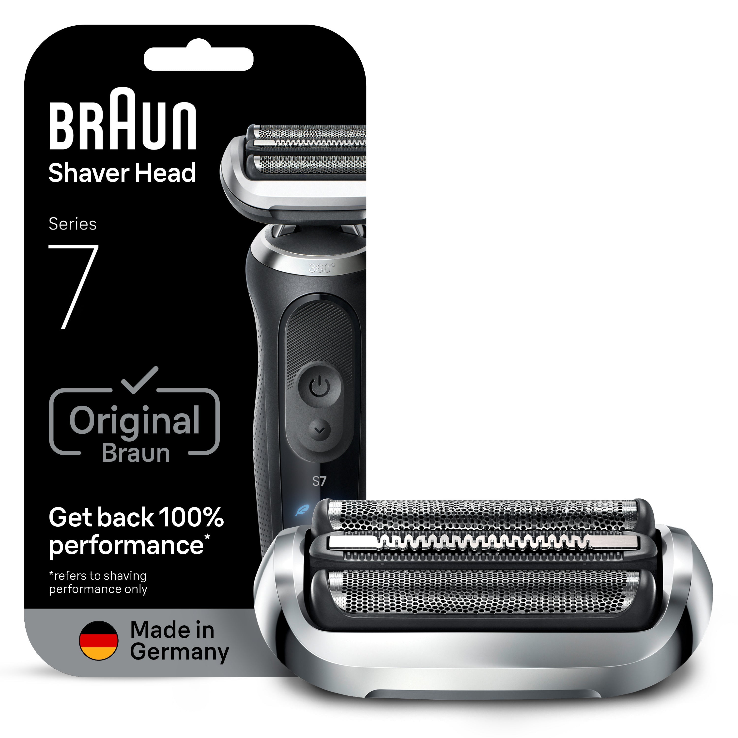 Braun Electric Shaver Head Replacement Part 74s Silver Compatible with Series 7 Electric Razors for Men