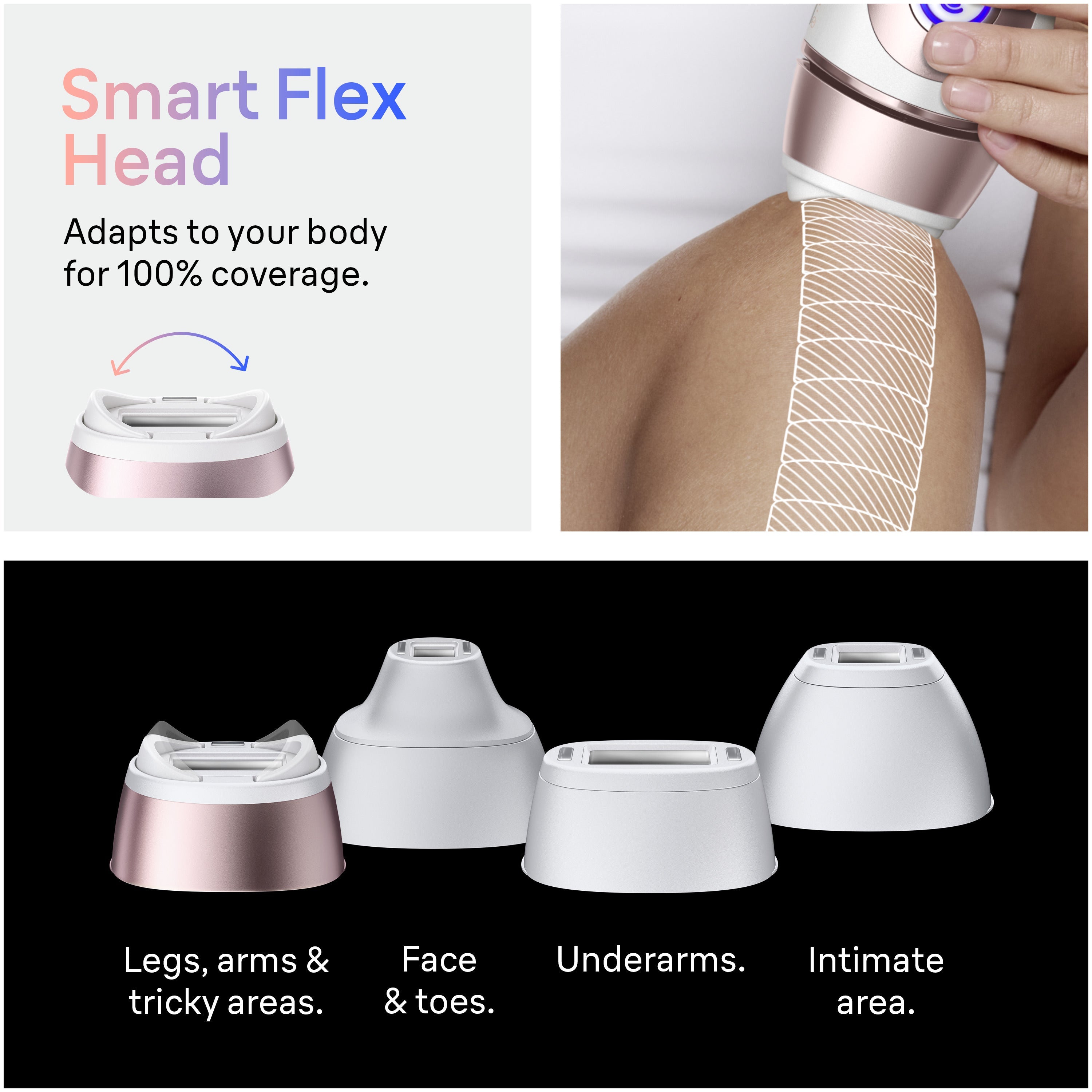 Braun Skin i·expert Smart IPL: At Home Alternative to Laser Hair Removal with 3 Caps and Leather Pouch PL7243