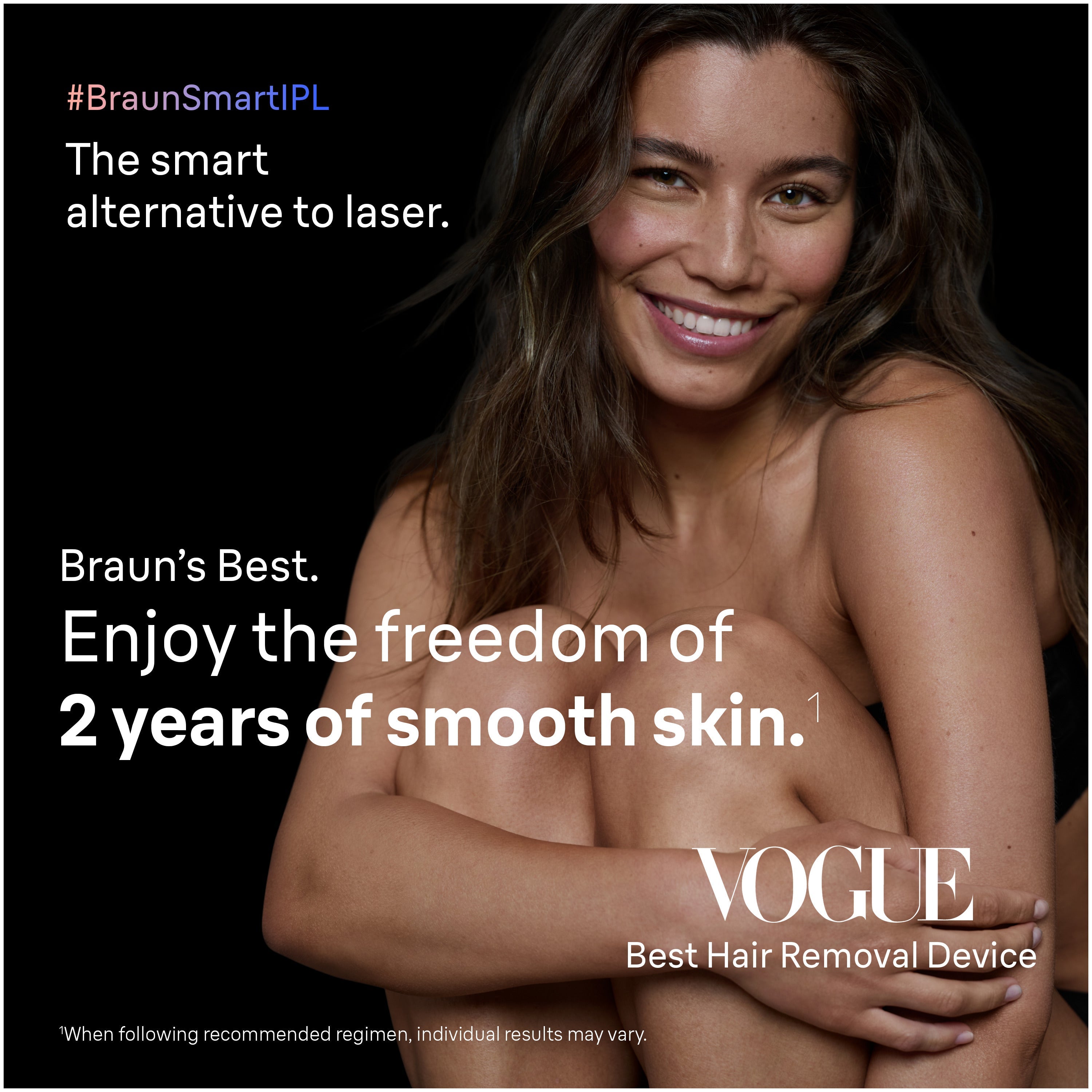Braun Skin i·expert Smart IPL: At Home Alternative to Laser Hair Removal with 4 Caps and Vanity Case PL7387