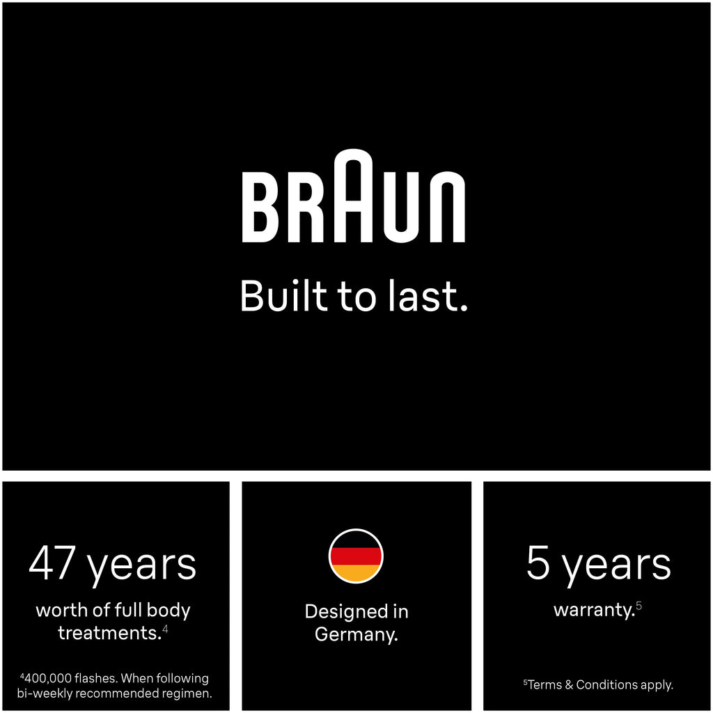Braun Smart IPL Skin i·Expert Pro 7: At Home Alternative to Laser Hair Removal with 3 Caps Facial Hair Trimmer and Leather Pouch IPL7219