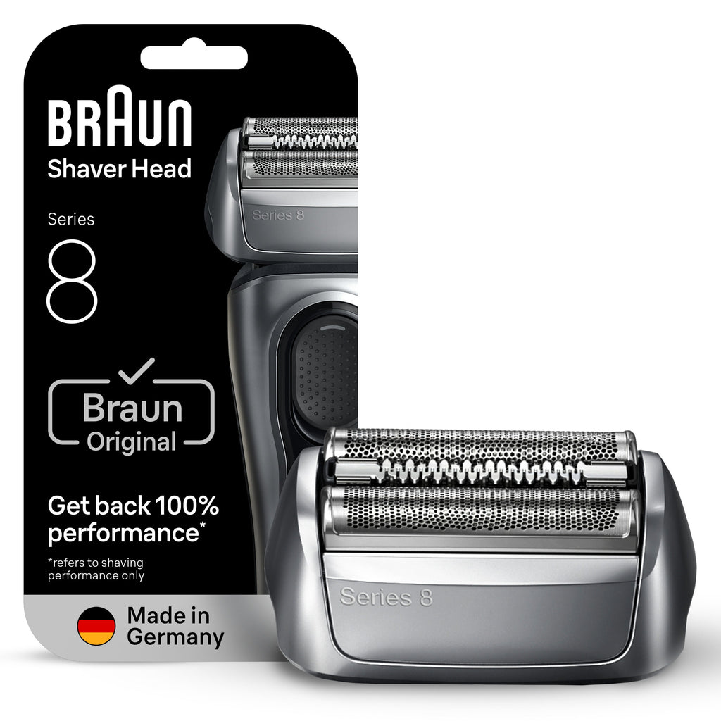 Braun Electric Shaver Head Replacement Part 83m Silver Compatible with Series 8 Electric Razors for Men